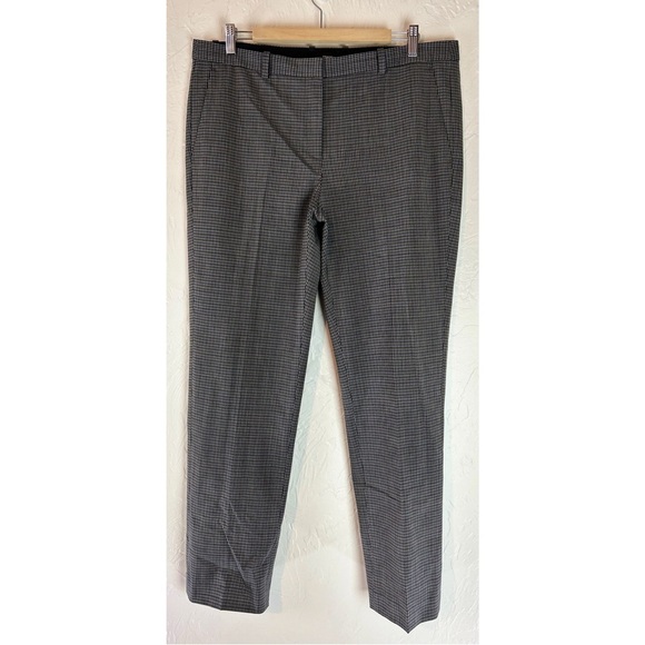 Theory Heartsdale Clasic Check Wool Blend Trouser Pants Workwear Office, size 12 - Picture 1 of 9